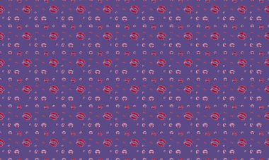 Farklı aksesuarlara sahip renkli arkaplan