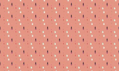 Farklı aksesuarlara sahip renkli arkaplan