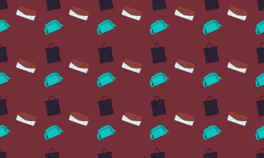 Farklı aksesuarlara sahip renkli arkaplan