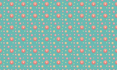 Farklı aksesuarlara sahip renkli arkaplan