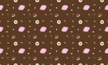 Farklı aksesuarlara sahip renkli arkaplan