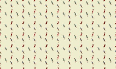 Farklı aksesuarlara sahip renkli arkaplan