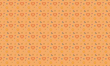 Farklı aksesuarlara sahip renkli arkaplan