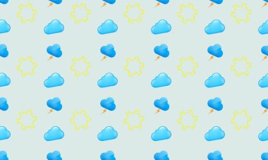 Farklı aksesuarlara sahip renkli arkaplan