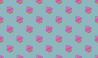 Farklı aksesuarlara sahip renkli arkaplan