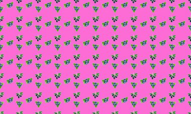 Farklı aksesuarlara sahip renkli arkaplan