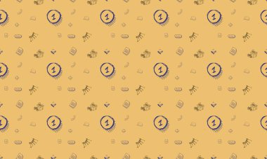 Farklı aksesuarlara sahip renkli arkaplan