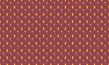 Farklı aksesuarlara sahip renkli arkaplan