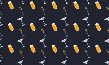 Farklı aksesuarlara sahip renkli arkaplan