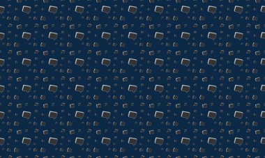 Farklı aksesuarlara sahip renkli arkaplan