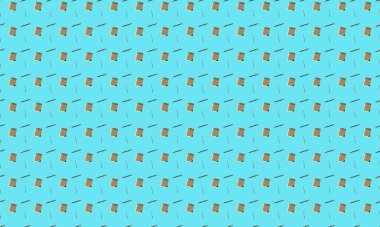 Farklı aksesuarlara sahip renkli arkaplan