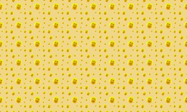 Farklı aksesuarlara sahip renkli arkaplan