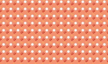 Farklı aksesuarlara sahip renkli arkaplan