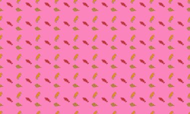 Farklı aksesuarlara sahip renkli arkaplan