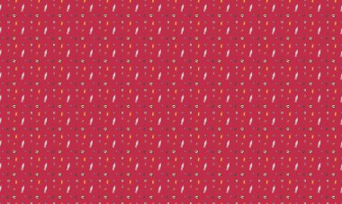 Farklı aksesuarlara sahip renkli arkaplan