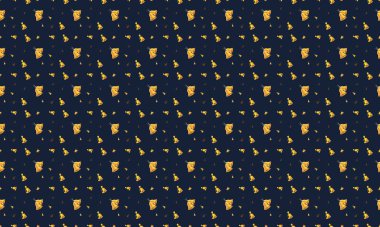 Farklı aksesuarlara sahip renkli arkaplan