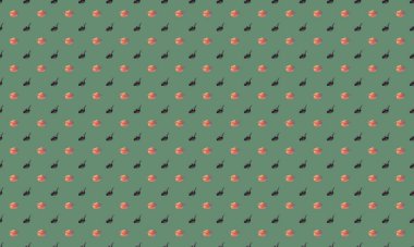 Farklı aksesuarlara sahip renkli arkaplan