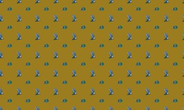 Farklı aksesuarlara sahip renkli arkaplan