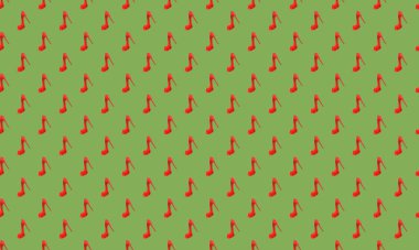 Farklı aksesuarlara sahip renkli arkaplan