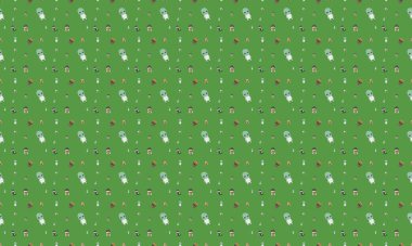 Farklı aksesuarlara sahip renkli arkaplan