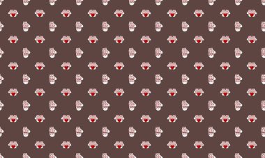 Farklı aksesuarlara sahip renkli arkaplan