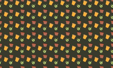 Farklı aksesuarlara sahip renkli arkaplan