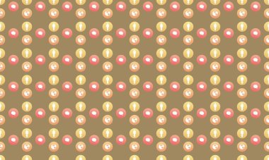 Farklı aksesuarlara sahip renkli arkaplan