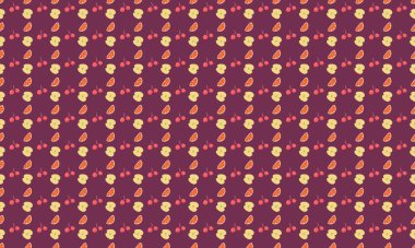 Farklı aksesuarlara sahip renkli arkaplan