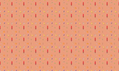 Farklı aksesuarlara sahip renkli arkaplan