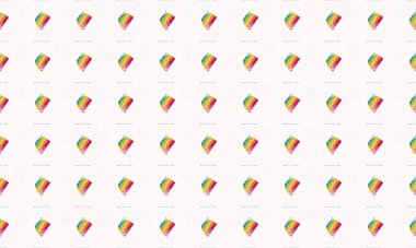 Farklı aksesuarlara sahip renkli arkaplan