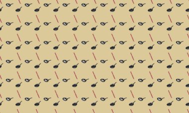 Farklı aksesuarlara sahip renkli arkaplan