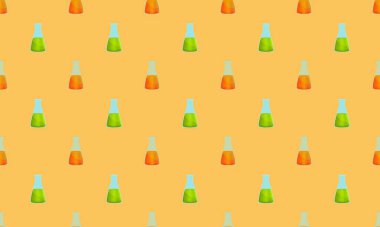 Farklı aksesuarlara sahip renkli arkaplan