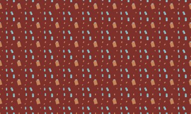 Farklı aksesuarlara sahip renkli arkaplan