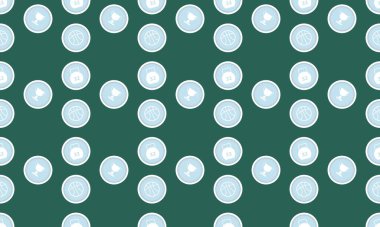 Farklı aksesuarlara sahip renkli arkaplan