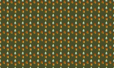 Farklı aksesuarlara sahip renkli arkaplan