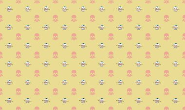 Farklı aksesuarlara sahip renkli arkaplan