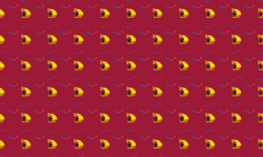 Farklı aksesuarlara sahip renkli arkaplan