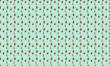 Farklı aksesuarlara sahip renkli arkaplan