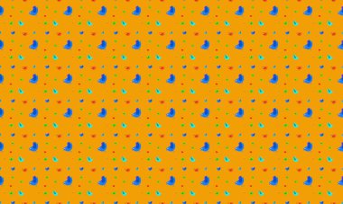 Farklı aksesuarlara sahip renkli arkaplan