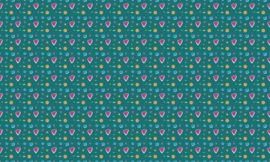 Farklı aksesuarlara sahip renkli arkaplan