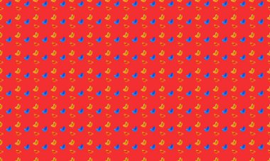 Farklı aksesuarlara sahip renkli arkaplan