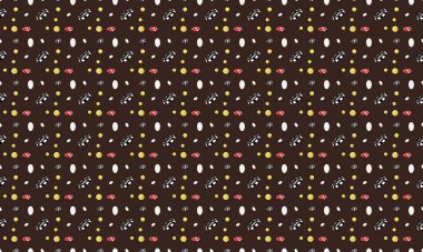 Farklı aksesuarlara sahip renkli arkaplan