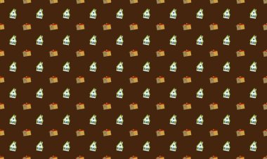 Farklı aksesuarlara sahip renkli arkaplan