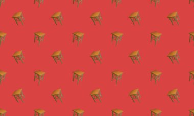 Farklı aksesuarlara sahip renkli arkaplan