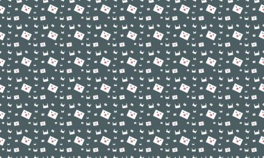 Farklı aksesuarlara sahip renkli arkaplan