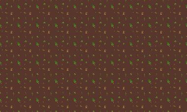 Farklı aksesuarlara sahip renkli arkaplan