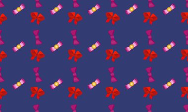 Farklı aksesuarlara sahip renkli arkaplan