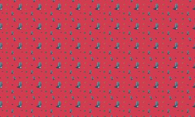 Farklı aksesuarlara sahip renkli arkaplan