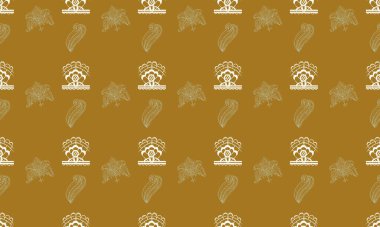 Farklı aksesuarlara sahip renkli arkaplan