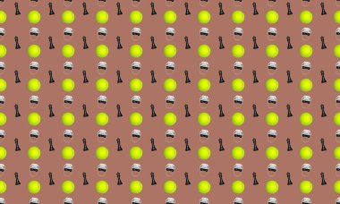 Farklı aksesuarlara sahip renkli arkaplan